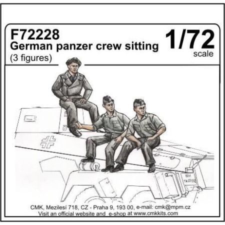 German panzer crew sitting (3 fig.) 1/72