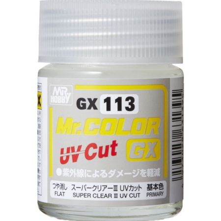 GX-113 - Mr. Color GX Super Clear III UV Cut Flat (18ml)