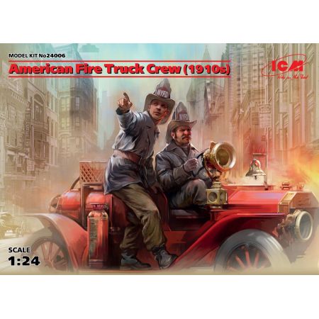 American Fire Truck Crew 1910s 2 figures 1/24