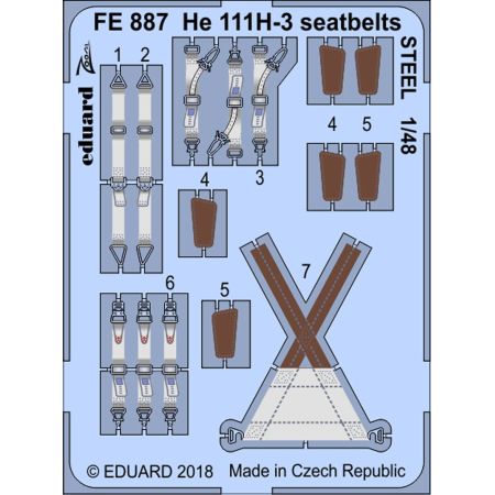 He 111h-3 Seatbelts Steel 1/48