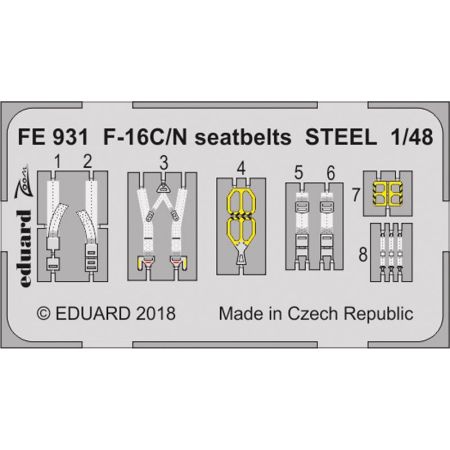 F-16c/N Seatbelts Steel 1/48