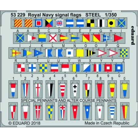 Royal Navy Signal Flags Steel 1/350