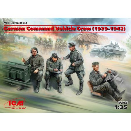 German Command Vehicle Crew 1939-1942 4 figures 1/35