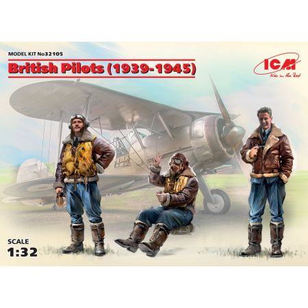 British Pilots 1939-1945 3 figures 1/32