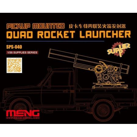 Pickup Mounted Quad Rocket Launcher 1/35