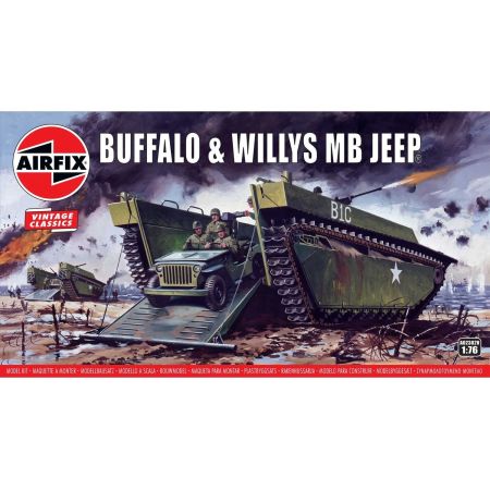 Buffalo Amphibian LVT & Jeep 1/76