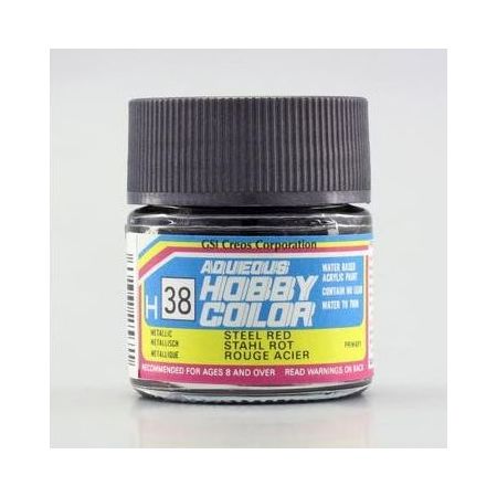 H-38 Aqueous Hobby Colors (10 ml) Steel Red
