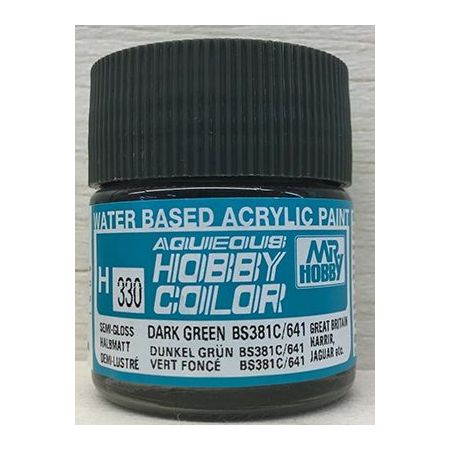 H-330 - Aqueous Hobby Colors (10 ml) Dark Green BS381C/641