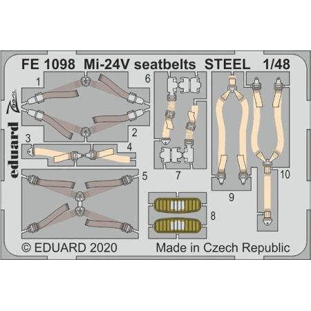 Mi-24V seatbelts Steel 1/48