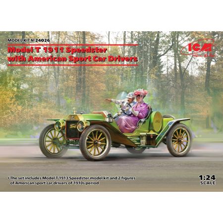 Model T 1913 Speedster with American Sport Car Drivers 1/24
