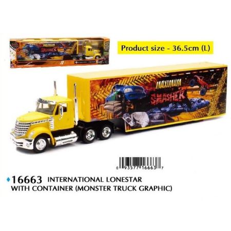 International Lonestar with Container (Monster Truck Graphic) 1/43