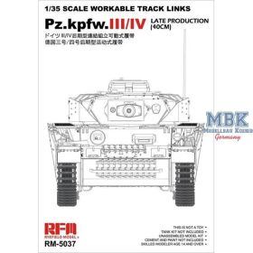 Panzer III / IV late workable tracks 40cm 1/35