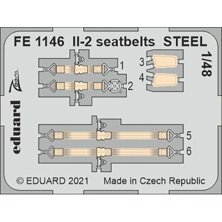 Il-2 seatbelts Steel 1/48
