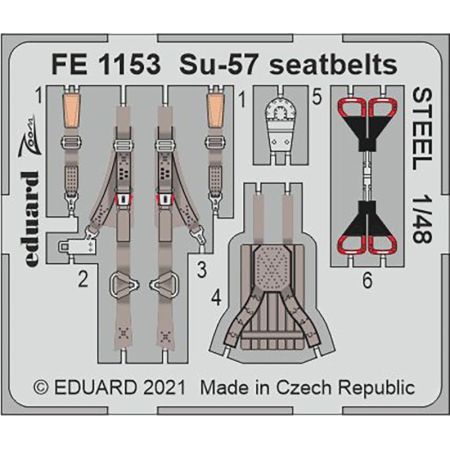 Su-57 seatbelts STEEL 1/48