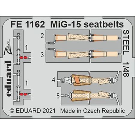MiG-15 seatbelts Steel 1/48