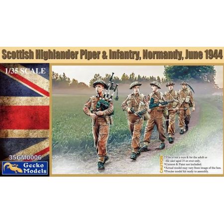 Scottish Highlander Piper & Infantry – Normandie 1/35