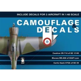 Camo and Decals Caudron CR.714 Morane Ms.406 Curtiss Hawk H75A 1/48