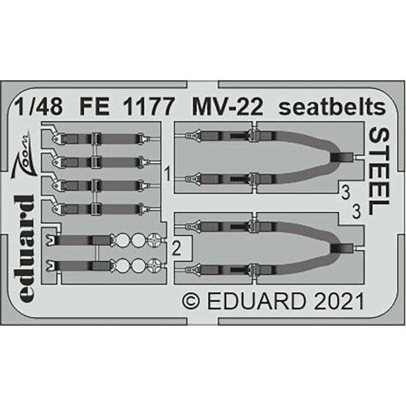 Eduard EduaFE1177 MV-22 seatbelts Steel 1/48 