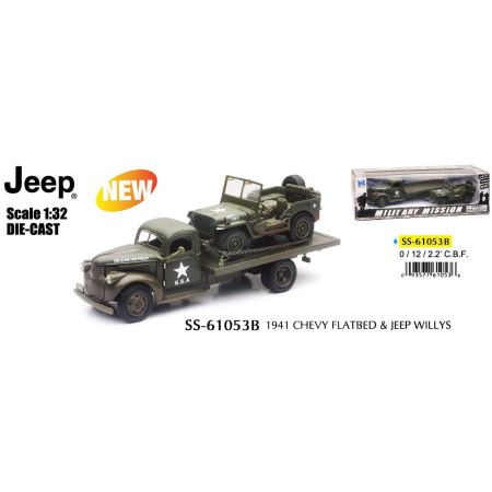 1941 Chevy Flatbed and Jeep Willys 1/32