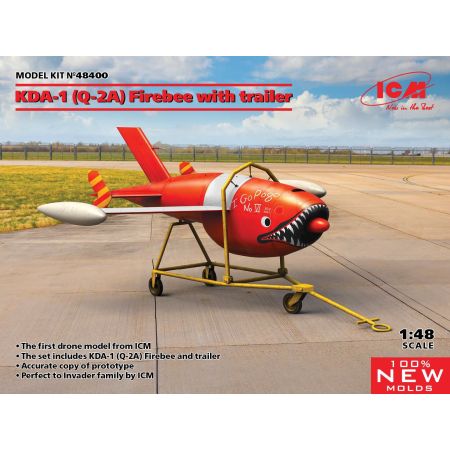 (KDA-1) Firebee with trailer (1 airplane and trailer) 1/48
