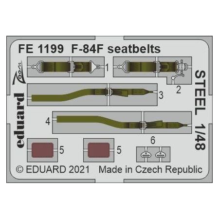 F-84F seatbelts STEEL 1/48