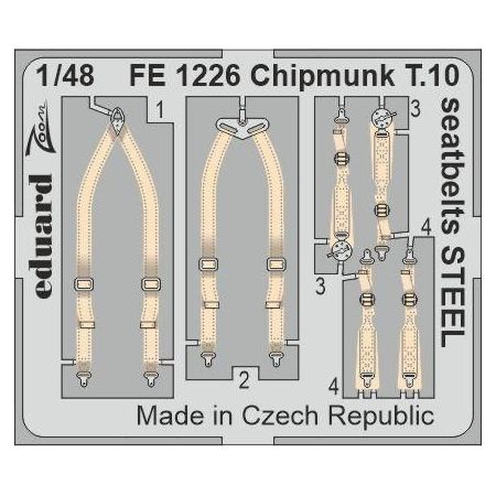 Chipmunk T.10 seatbelts STEEL 1/48