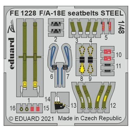 F/A-18E seatbelts STEEL 1/48