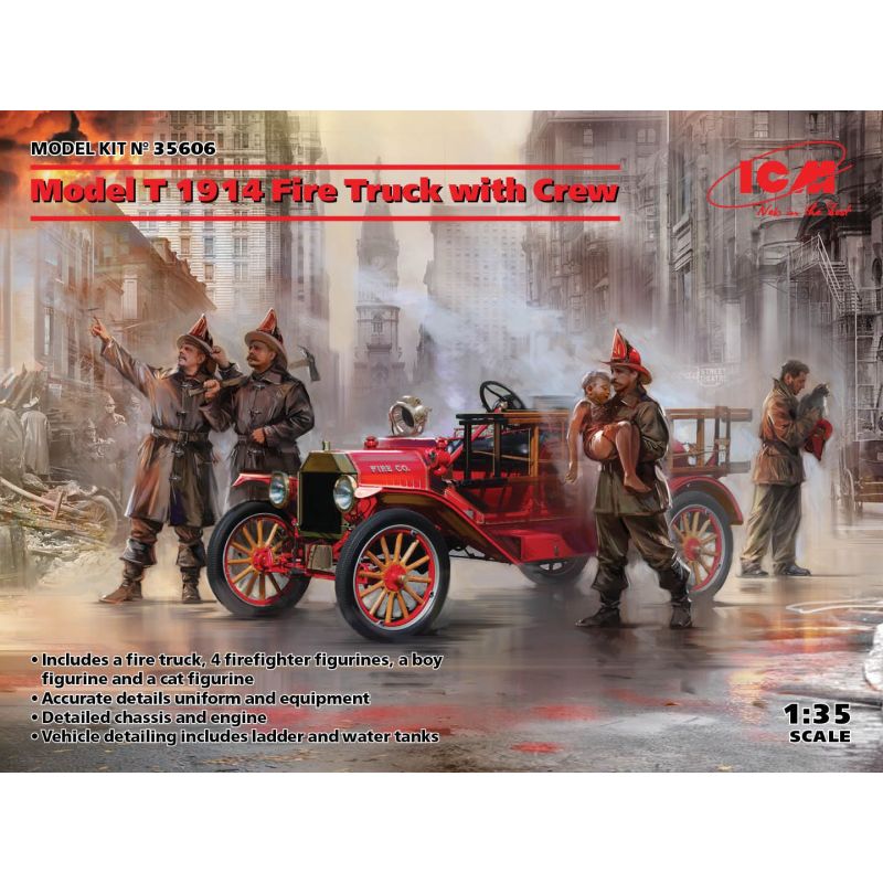 Model T 1914 Fire Truck with Crew 1/35