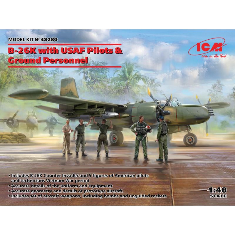 B-26K with USAF Pilots & Ground Personnel 1/48