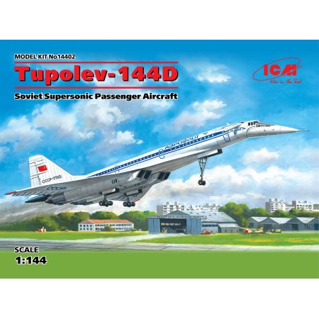 Tupolev-144D Soviet Supersonic Passenger Aircraft 1/144