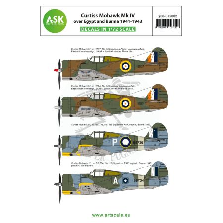 Curtiss Mohawk IV over Egypt and Burma 1941-1943 1/72