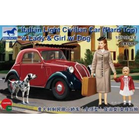 ITALIAN LIGHT CIVILIAN CAR - HARD TOP W/ LADY & GIRL W/ DOG 1/35