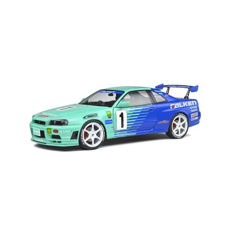 Nissan Skyline R34 GT-R - Falken Mint Blue 1/18