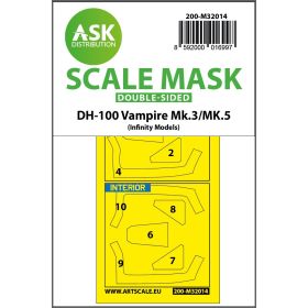 H-100 Vampire Mk.5 double-sided express masks for Infinity 1/32