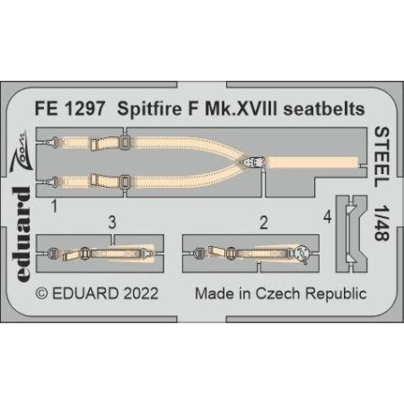 Spitfire F Mk.XVIII seatbelts STEEL 1/48