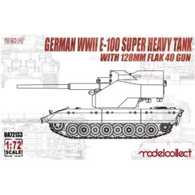 Modelcollect UA72133 - German WWII E-100 super heavy Tank with 128mm flak 40 zwilling gun 1/72