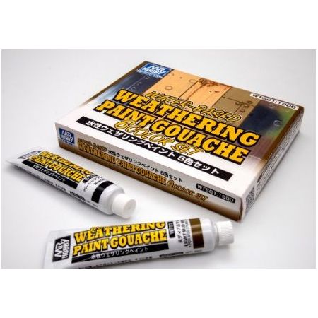 Water-based Weathering Paint Gouache 6 COLOR SET (120ml)