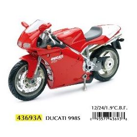 Moto Ducati 998 S Rouge 1/12