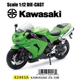Moto Kawasaki ZX-10 R Vert 1/12