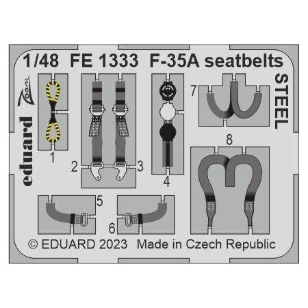 F-35A seatbelts STEEL 1/48