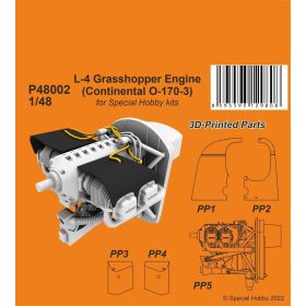 L-4 Grasshopper Engine (Continental O-170-3) 1/48