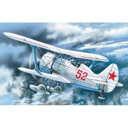 I-15 bis WWII Soviet Biplane Fighter winter version 1/72