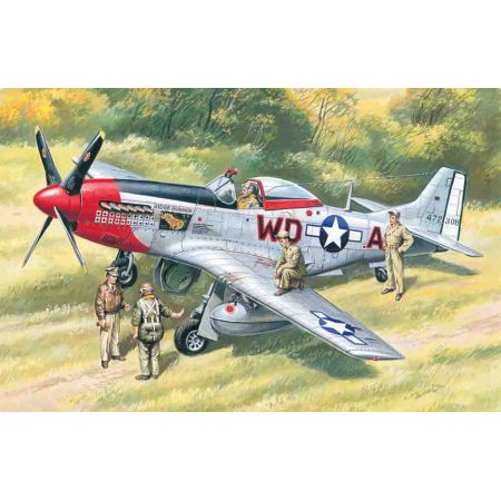 Mustang P-51D with USAAF Pilots and Ground Personnel 1/48