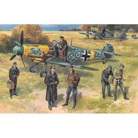 Bf 109F-2 with German Pilots and Ground Personnel 1/48