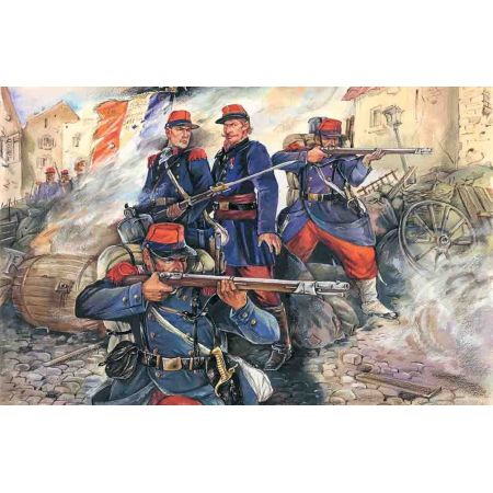French Line Infantry 1870-1871 4 figures - 1 officer 3 soldiers 1/35
