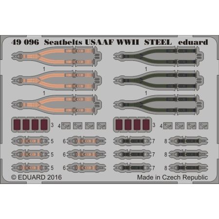 Seatbelts Usaaf Wwii Steel 1/48
