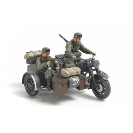 German Motorcycle & Sidecar 1/48