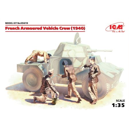 French Armoured Vehicle Crew 1940 4 figures 1/35