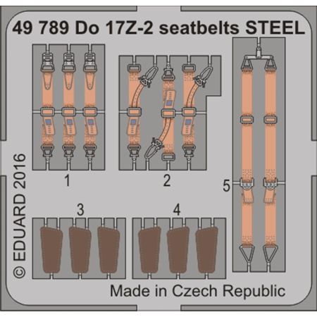 Do 17Z-2 seatbelts STEEL 1/48