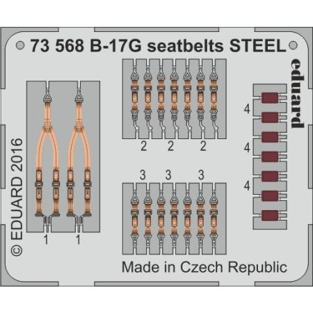 B-17G seatbelts STEEL 1/72